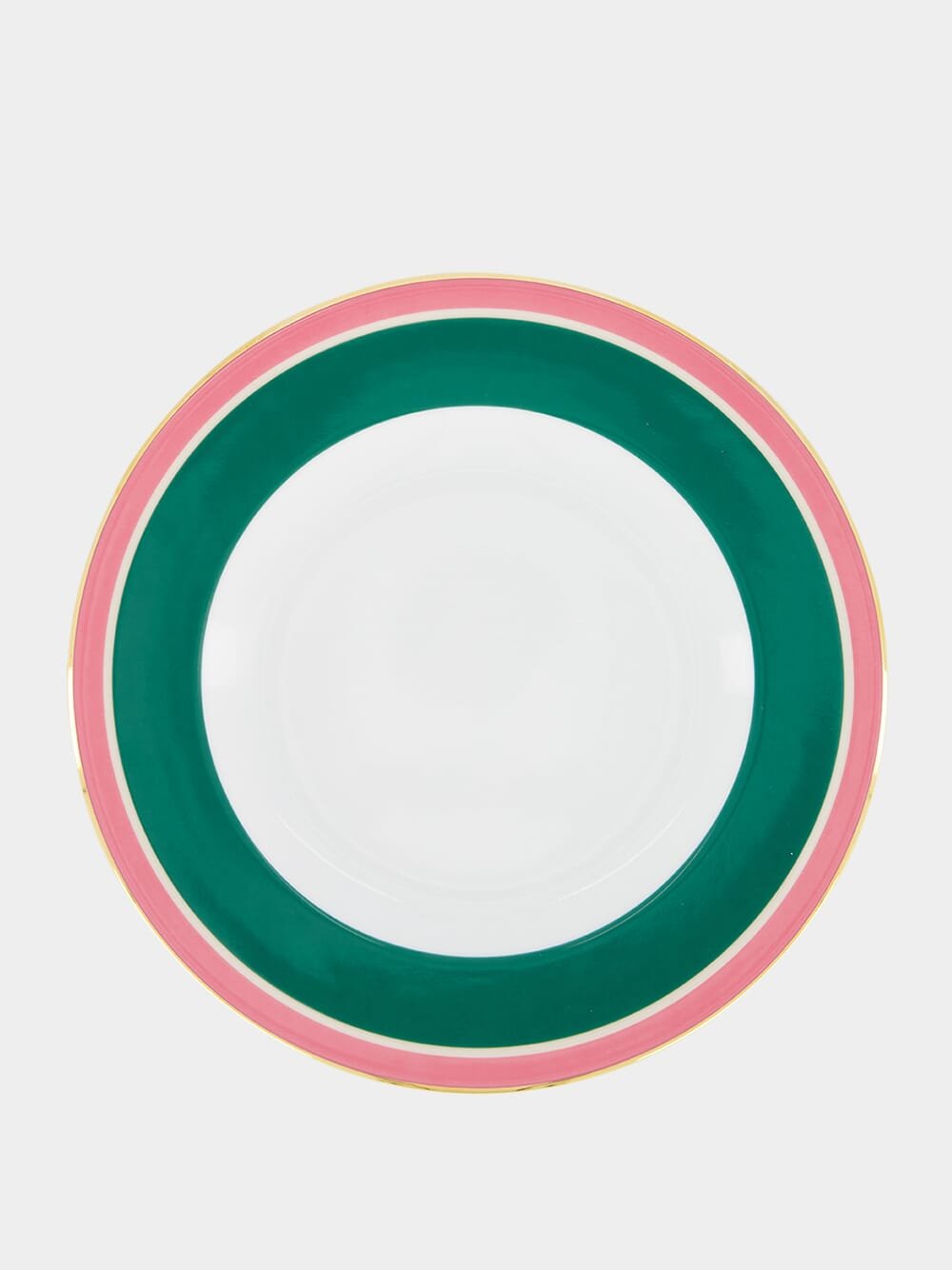 La DoubleJGreen Rainbow Porcelain Set of 2 Dinner Plates at Fashion Clinic