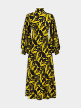 La DoubleJ Medici Printed Silk Midi Dress