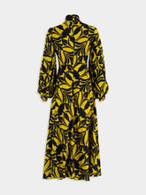 La DoubleJ Medici Printed Silk Midi Dress