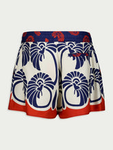 La DoubleJ Palmetto-Print Silk Shorts