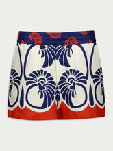 La DoubleJ Palmetto-Print Silk Shorts