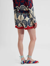 La DoubleJ Palmetto-Print Silk Shorts