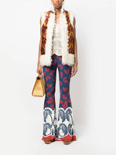 La DoubleJ Patterned-Brocade Shearling-Trim Vest