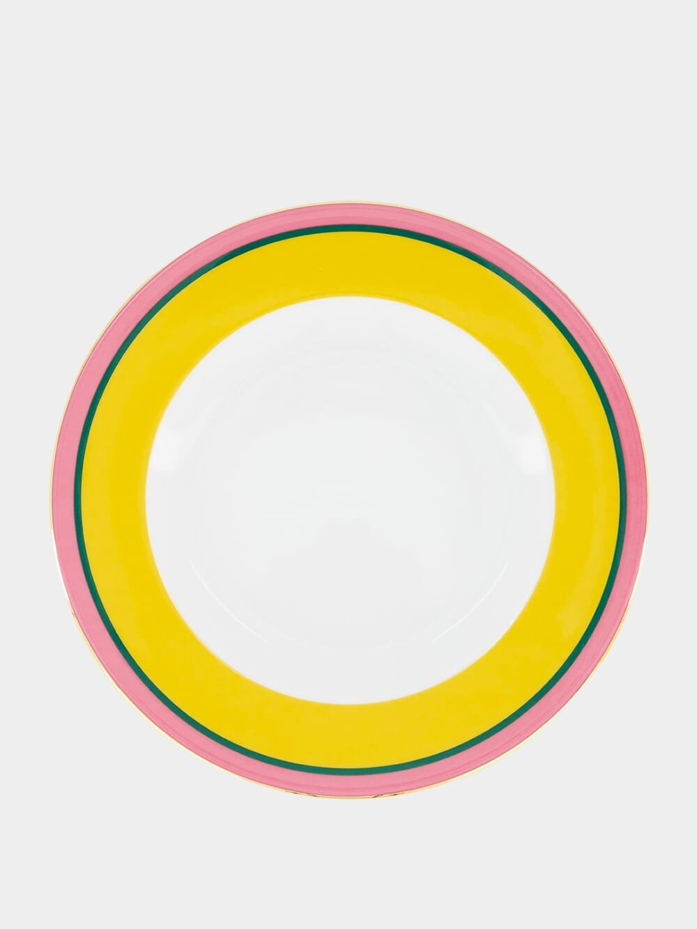 La DoubleJYellow Rainbow Porcelain Set of 2 Dinner Plates at Fashion Clinic