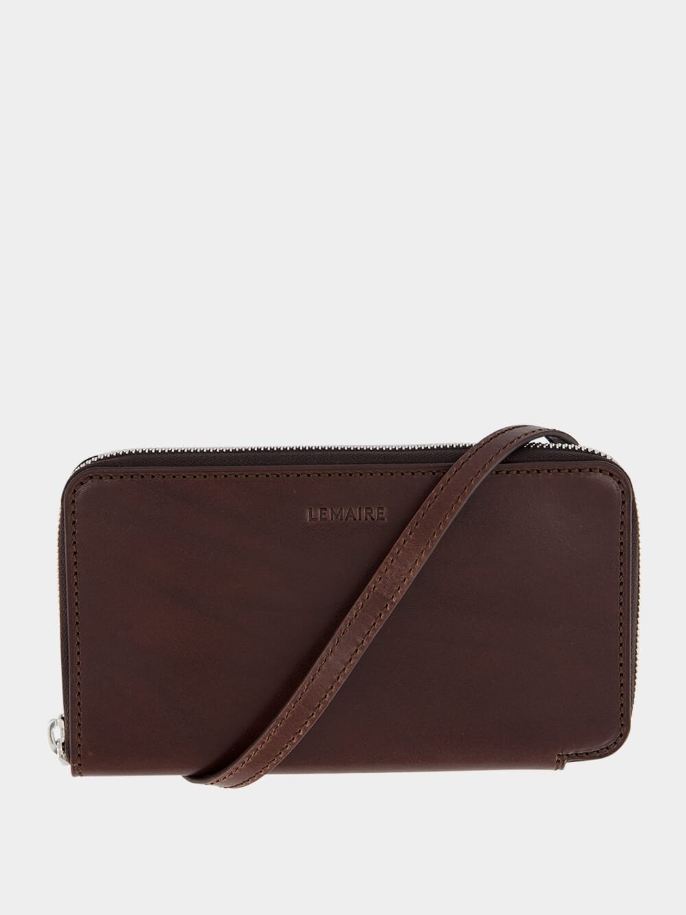 LemaireContinental Leather Wallet With Strap at Fashion Clinic