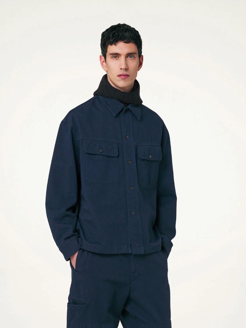 LemaireTrucker Cotton Overshirt at Fashion Clinic