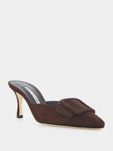 Manolo Blahnik 70mm Buckle-Detail Pointed Mules