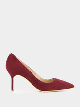 Manolo BlahnikBB 70 Red Suede Pointed Toe Pumps at Fashion Clinic