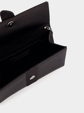 Manolo Blahnik Capri Satin Black Clutch