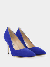 Manolo Blahnik Tora 90mm Suede Pumps