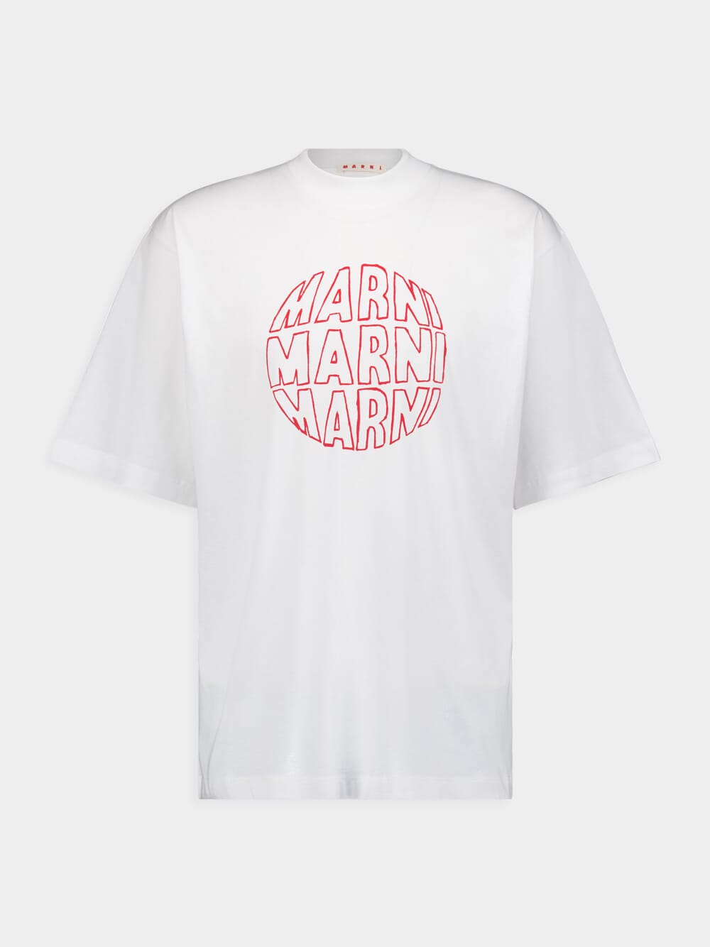 MarniCotton T-Shirt With Circular Logo at Fashion Clinic