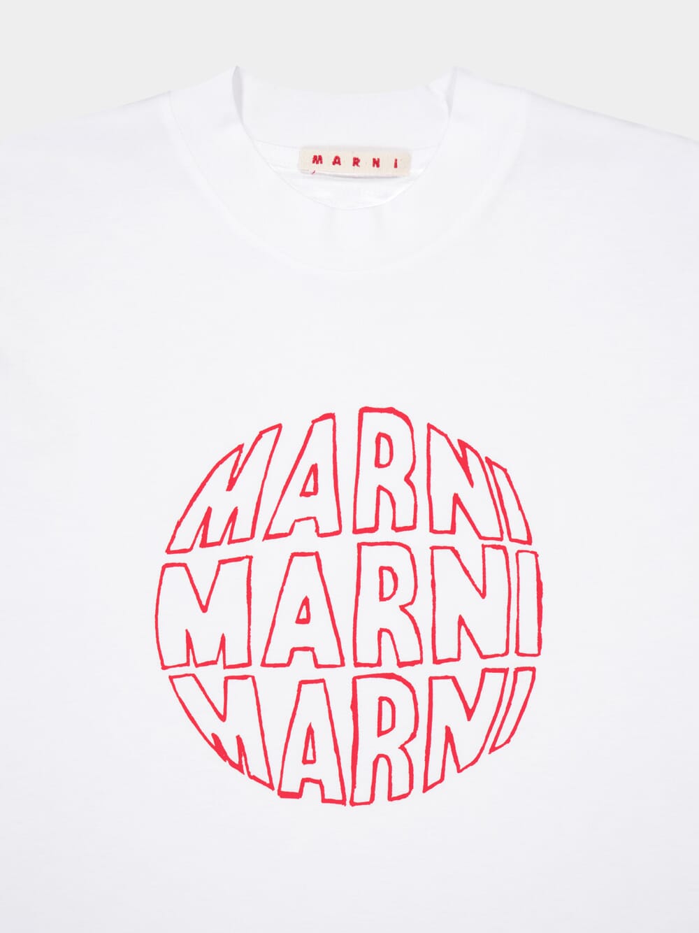 MarniCotton T-Shirt With Circular Logo at Fashion Clinic