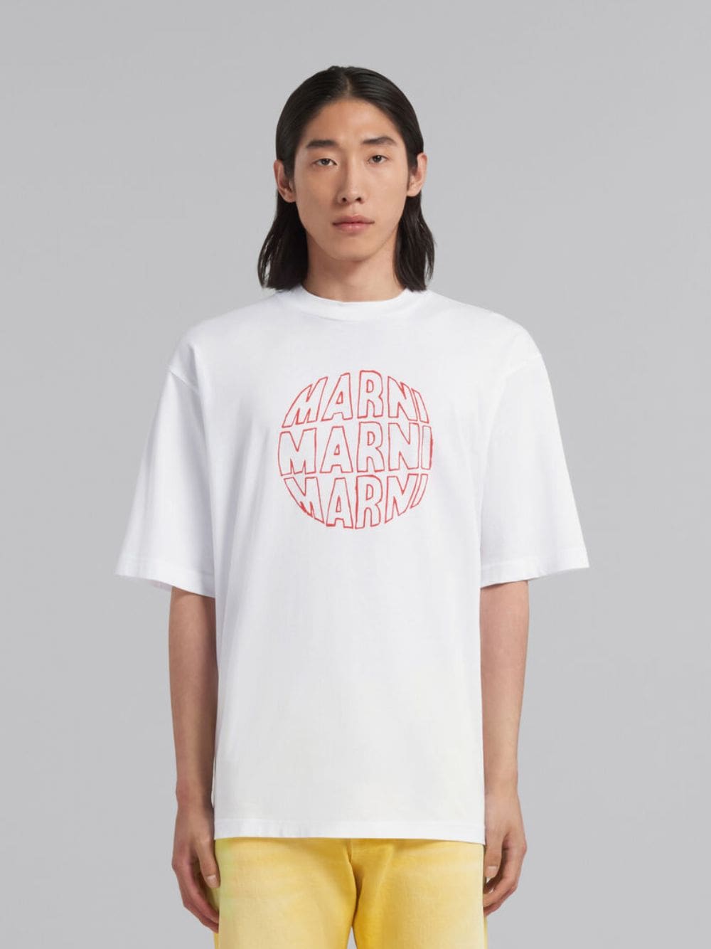 MarniCotton T-Shirt With Circular Logo at Fashion Clinic