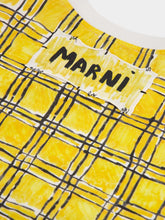 Marni Cotton T-Shirt With Irregular Checked Print