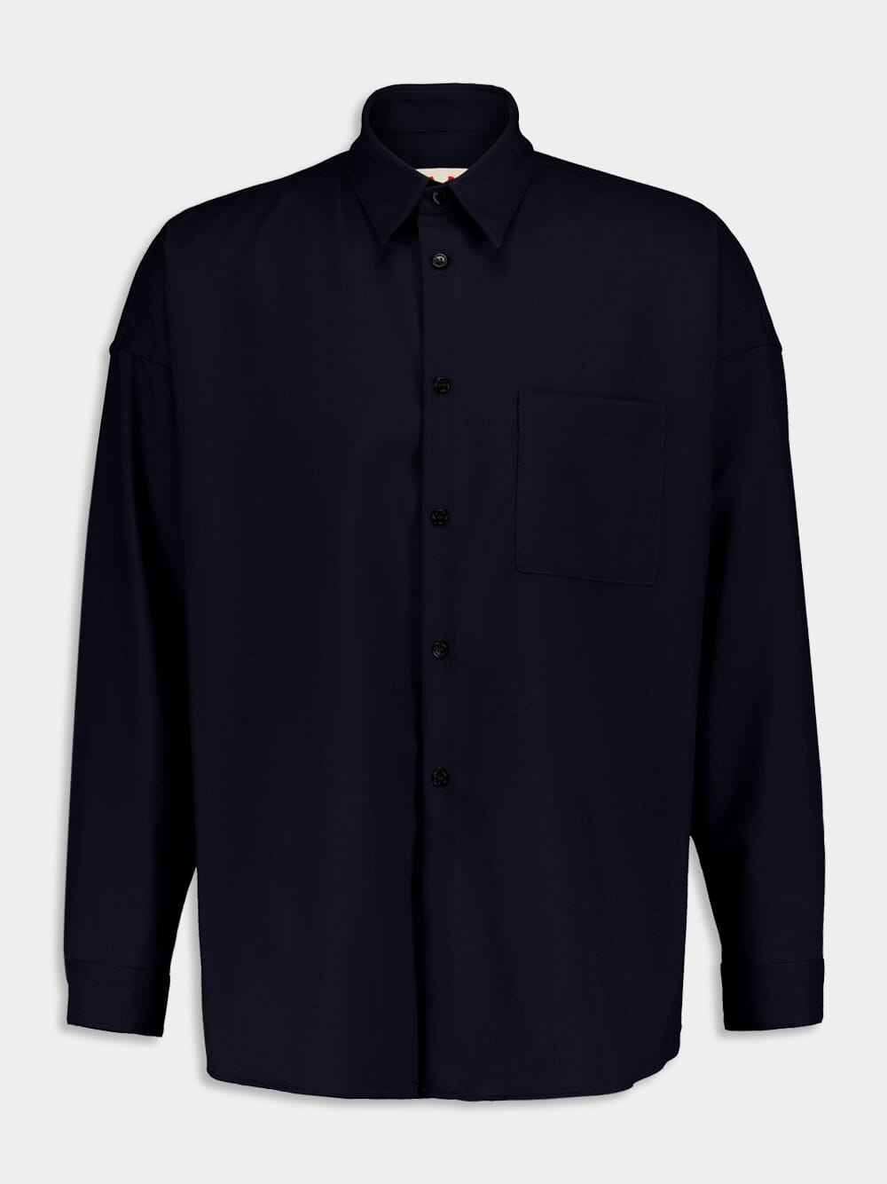 MarniDeep Blue Wool Shirt at Fashion Clinic