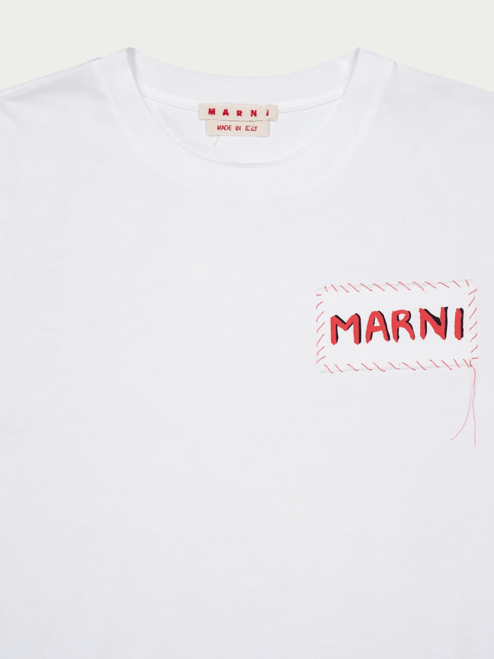 MarniLogo-Patch Cotton T-Shirt at Fashion Clinic