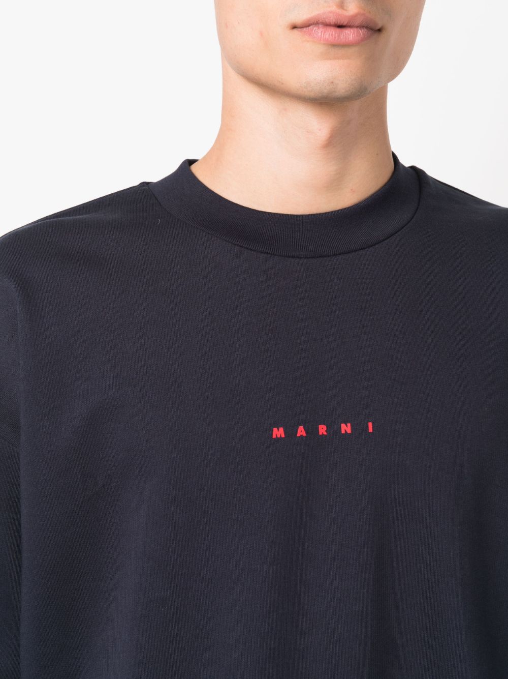 MarniLogo-Print Cotton Sweatshirt at Fashion Clinic