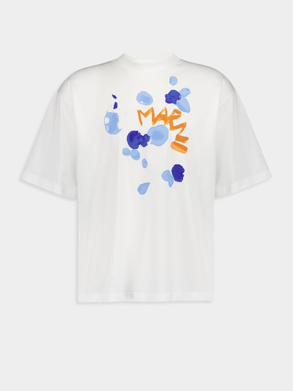 MarniPrinted White Cotton T-Shirt at Fashion Clinic