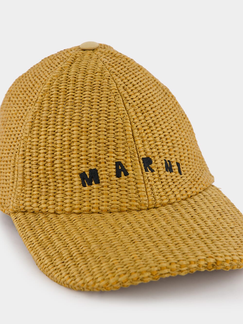 MarniRaffia Embroidered Logo Cap at Fashion Clinic