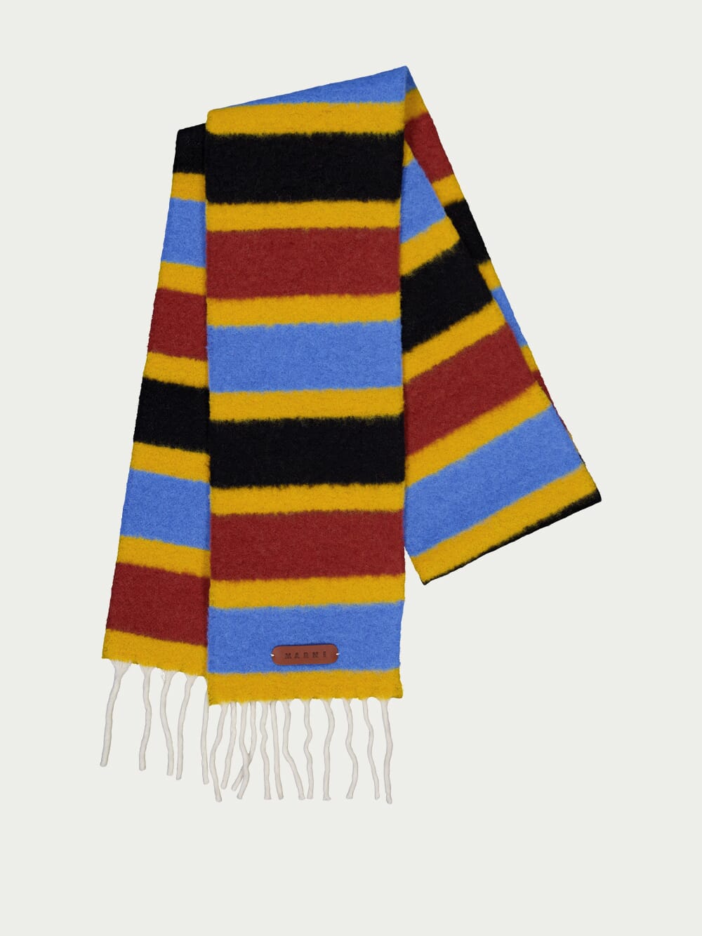 MarniStriped Brushed Alpaca Scarf at Fashion Clinic