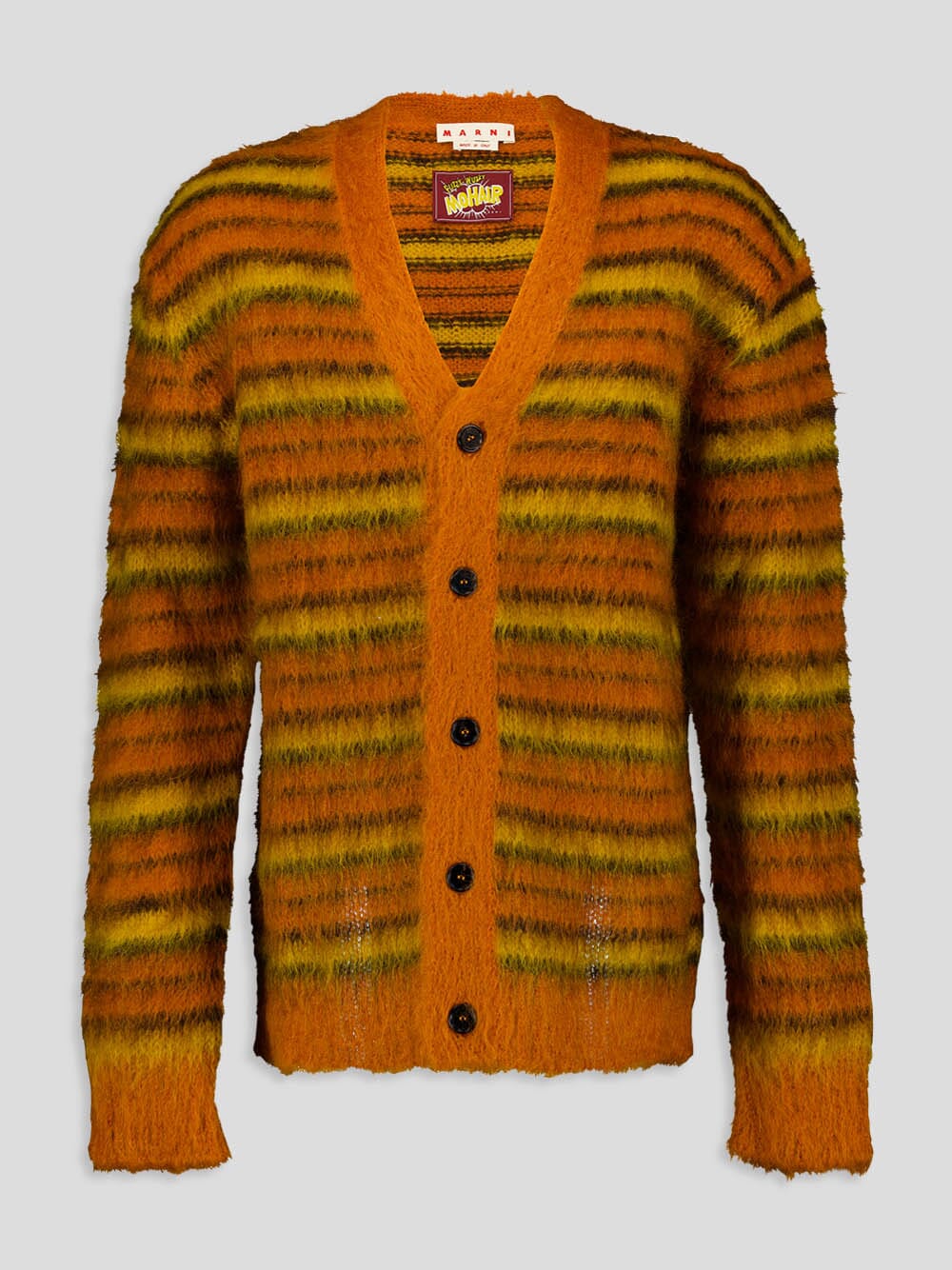 MarniStriped V-Neck Cardigan at Fashion Clinic