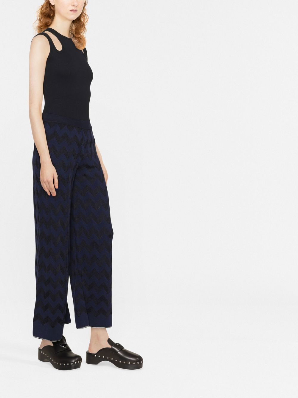 MissoniChevron straight-leg trousers at Fashion Clinic