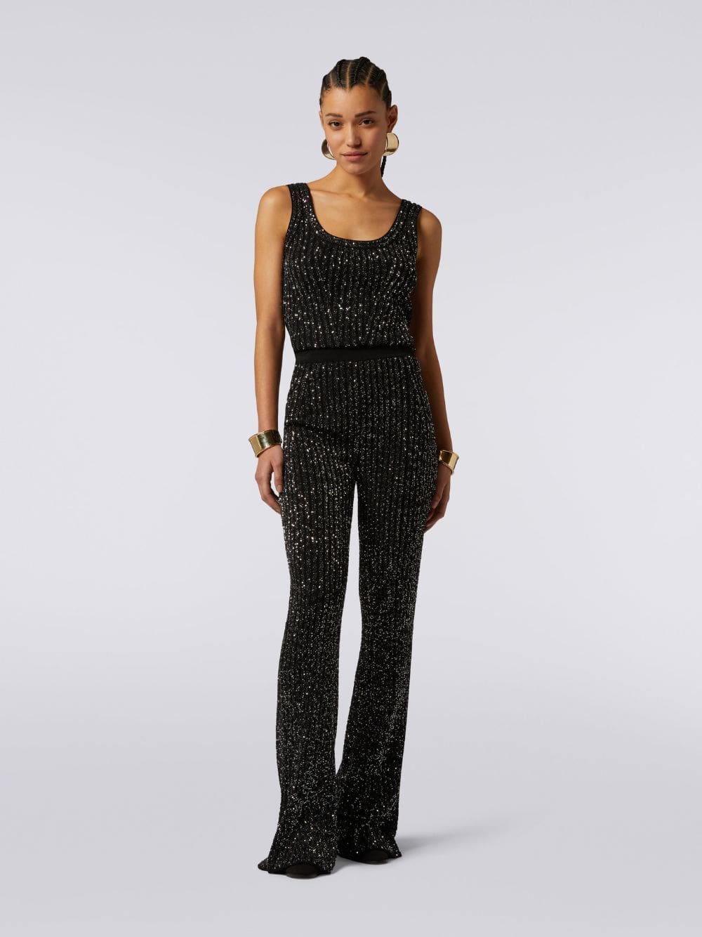 MissoniSequin-Embellished Flared Knit Trousers at Fashion Clinic