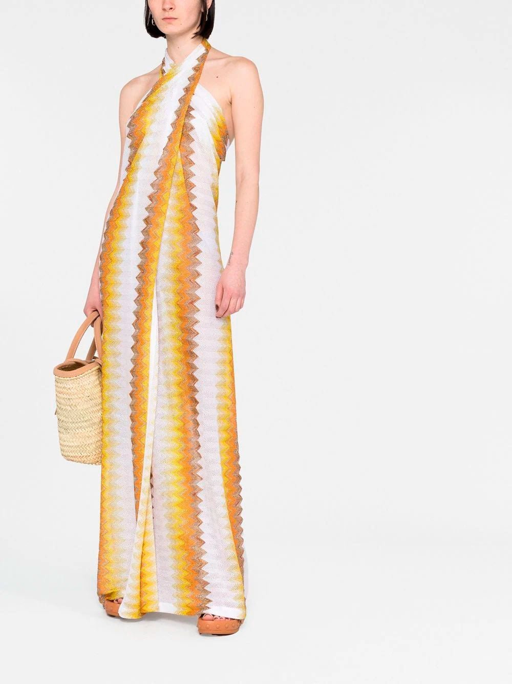 MissoniZig-zag halterneck maxi dress at Fashion Clinic