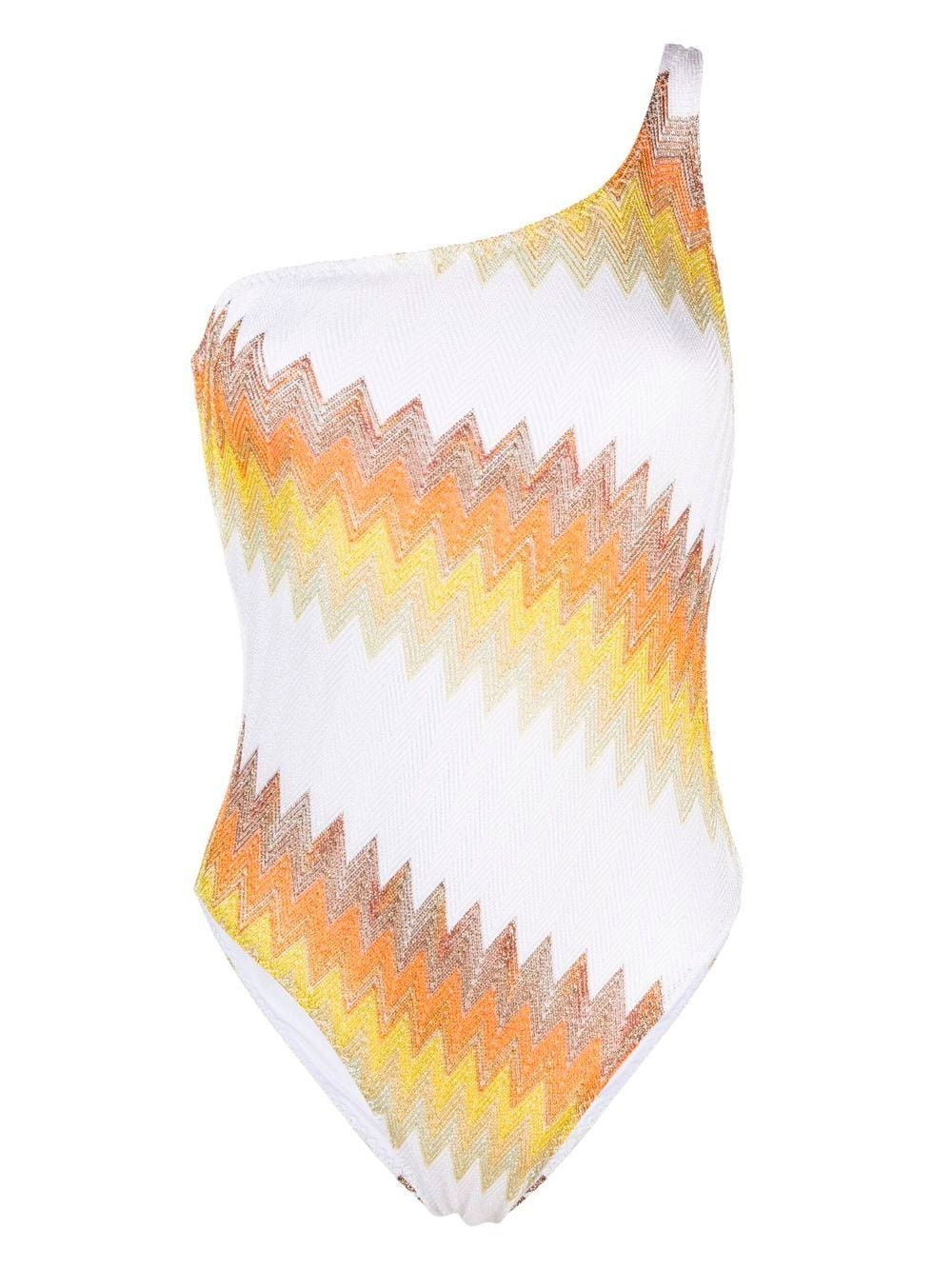 MissoniZig-zag one-shoulder swimsuit at Fashion Clinic