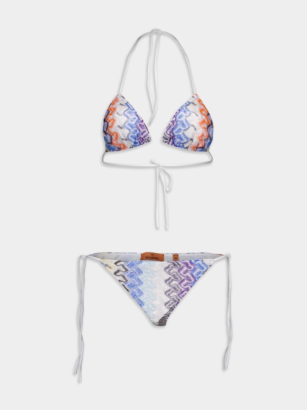 MissoniZigzag-Print Halterneck Bikini Set at Fashion Clinic