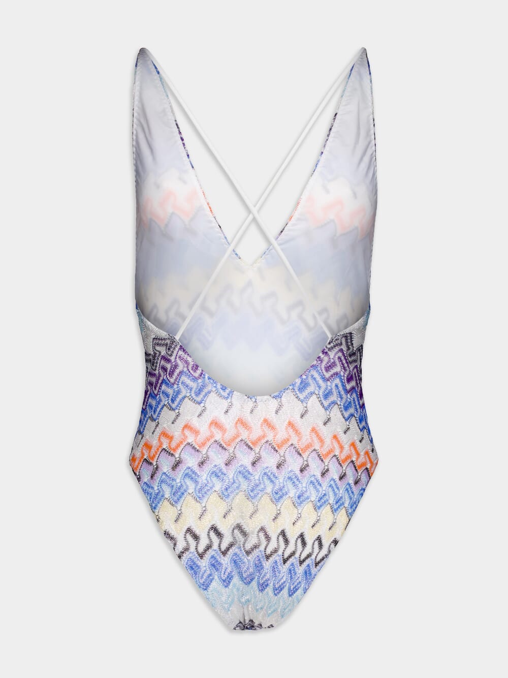 MissoniZigzag-Print Plunging V-Neck Swimsuit at Fashion Clinic