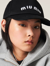 Miu Miu Drill Embroidered Baseball Cap