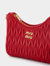 Miu Miu Logo-Plaque Matelassé Leather Shoulder Bag