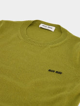 Miu Miu Slim-fit Green Cashmere Sweater