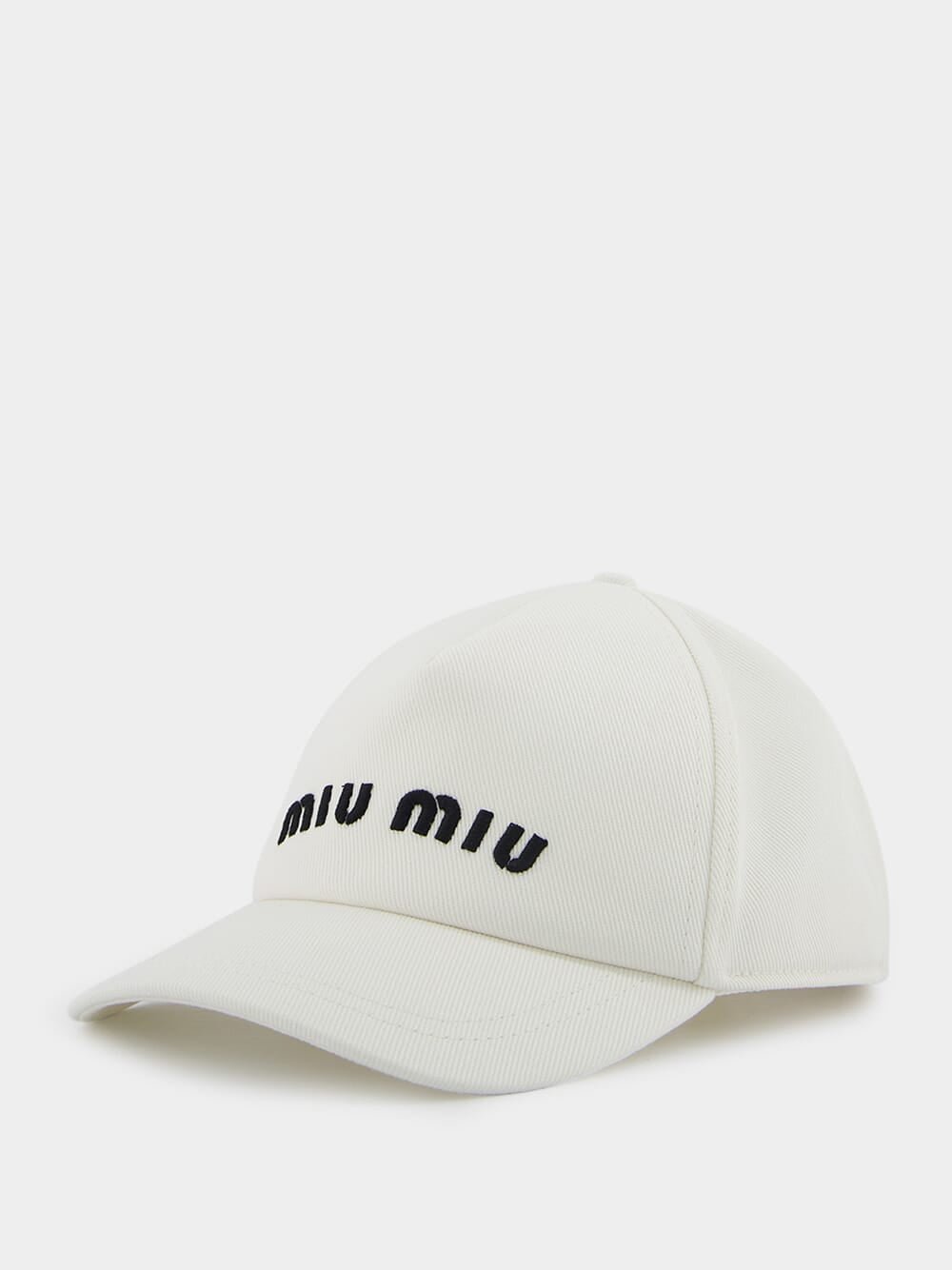 Miu Miu white Logo Hat Miu Miu logo-embroidered Baseball Cap | White | FARFETCH main image 4