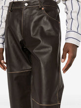 MM6 Maison Margiela Straight-Leg Leather Trousers