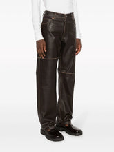 MM6 Maison Margiela Straight-Leg Leather Trousers