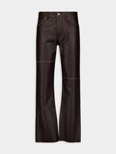 MM6 Maison Margiela Straight-Leg Leather Trousers