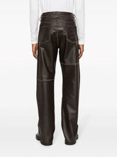 MM6 Maison Margiela Straight-Leg Leather Trousers