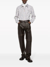 MM6 Maison Margiela Straight-Leg Leather Trousers