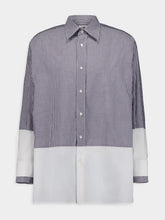 MM6 Maison Margiela Stripe-Print Panelled Cotton Shirt