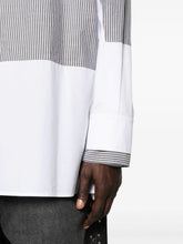 MM6 Maison Margiela Stripe-Print Panelled Cotton Shirt