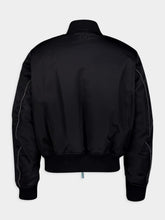 Off-White Satin Finish Bomber Jacket