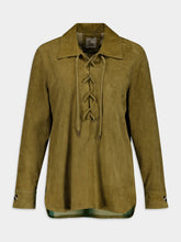 Paula Chakakan Leather V-Neck Blouse