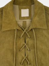 Paula Chakakan Leather V-Neck Blouse