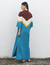 Paula Linen Shirt Dress with Patches