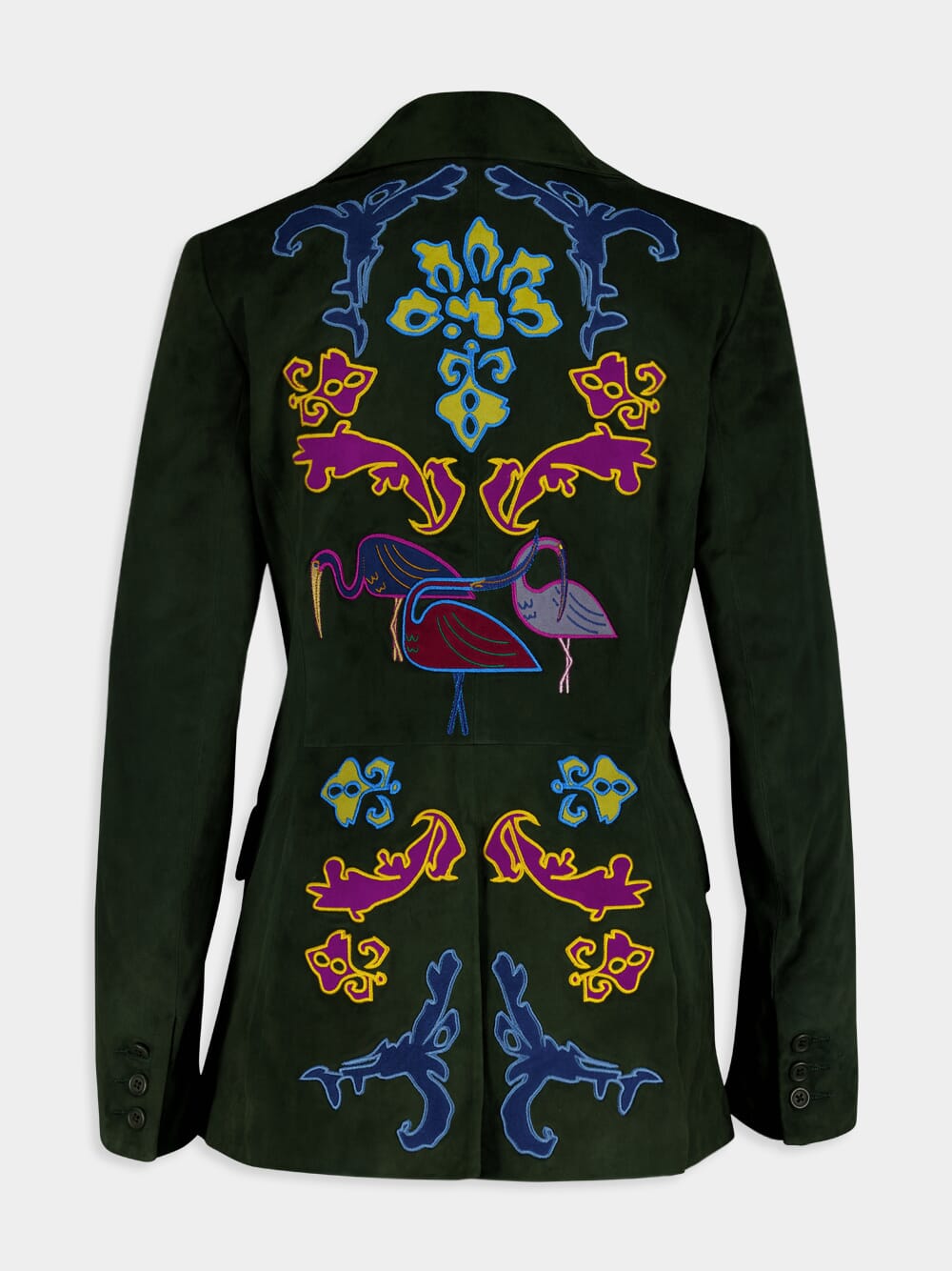 PaulaPaula Embroidered Suede Blazer at Fashion Clinic