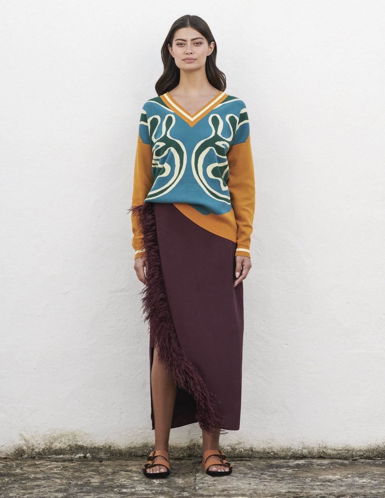 PaulaPencil Silk Skirt with Feathers at Fashion Clinic