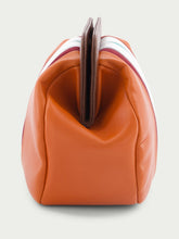 Paula Striped Leather Clutch