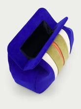 Paula Striped Leather Clutch